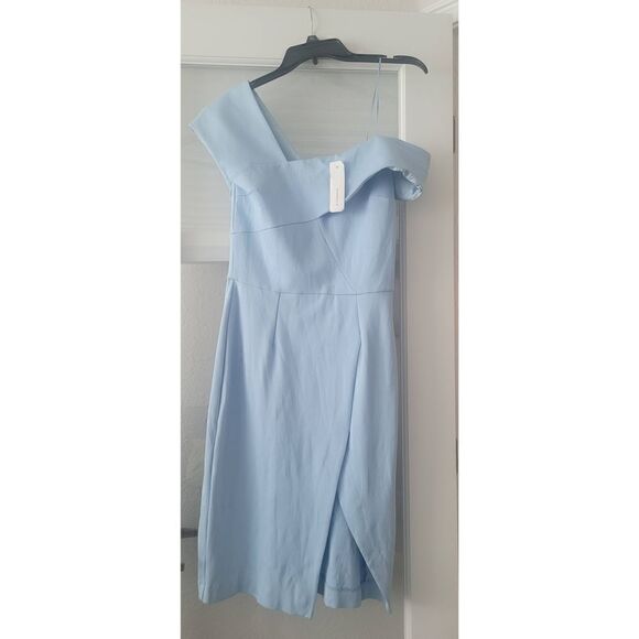 N / Nicholas One Shoulder Blue‎ Cocktail Dress Size 6 - Picture 1 of 9